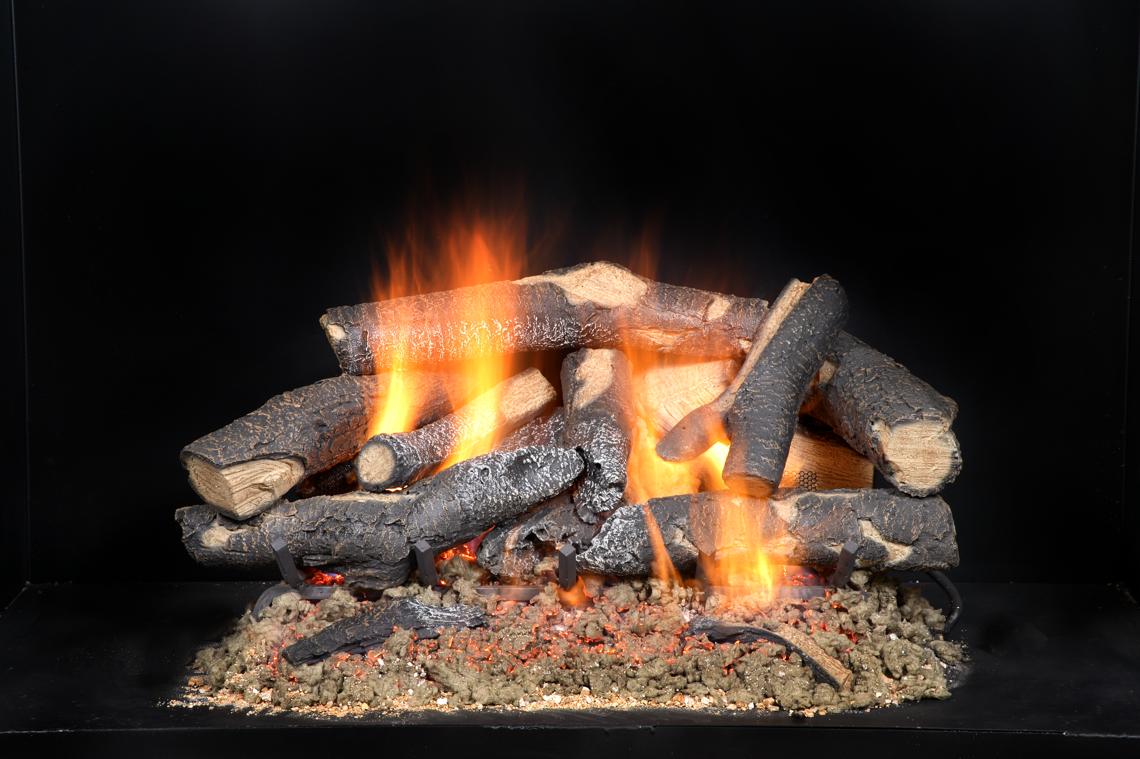 Majestic Fireside Supreme Oak See-Through 18" 19-Piece Vented Gas Log Set