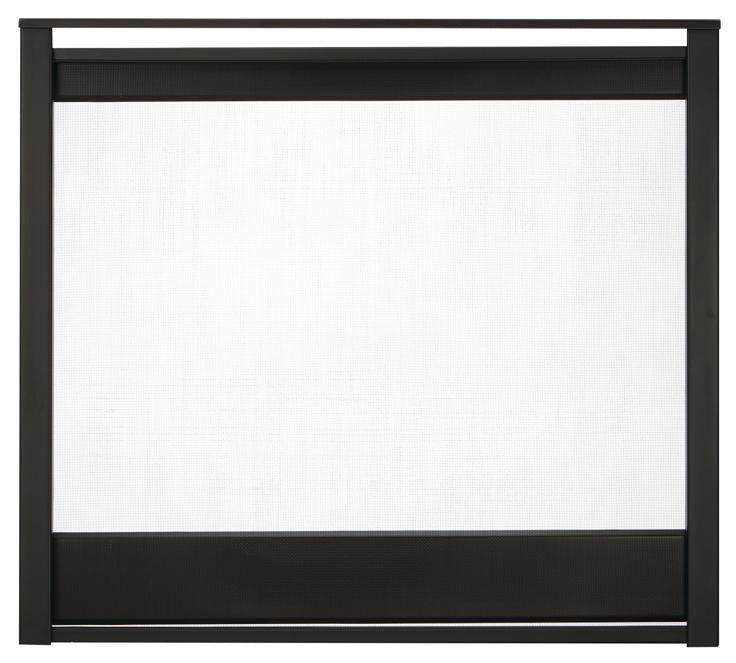 Majestic 2-Piece Black Multi-Side Firescreen Front for Pier & See-Through Gas Fireplaces