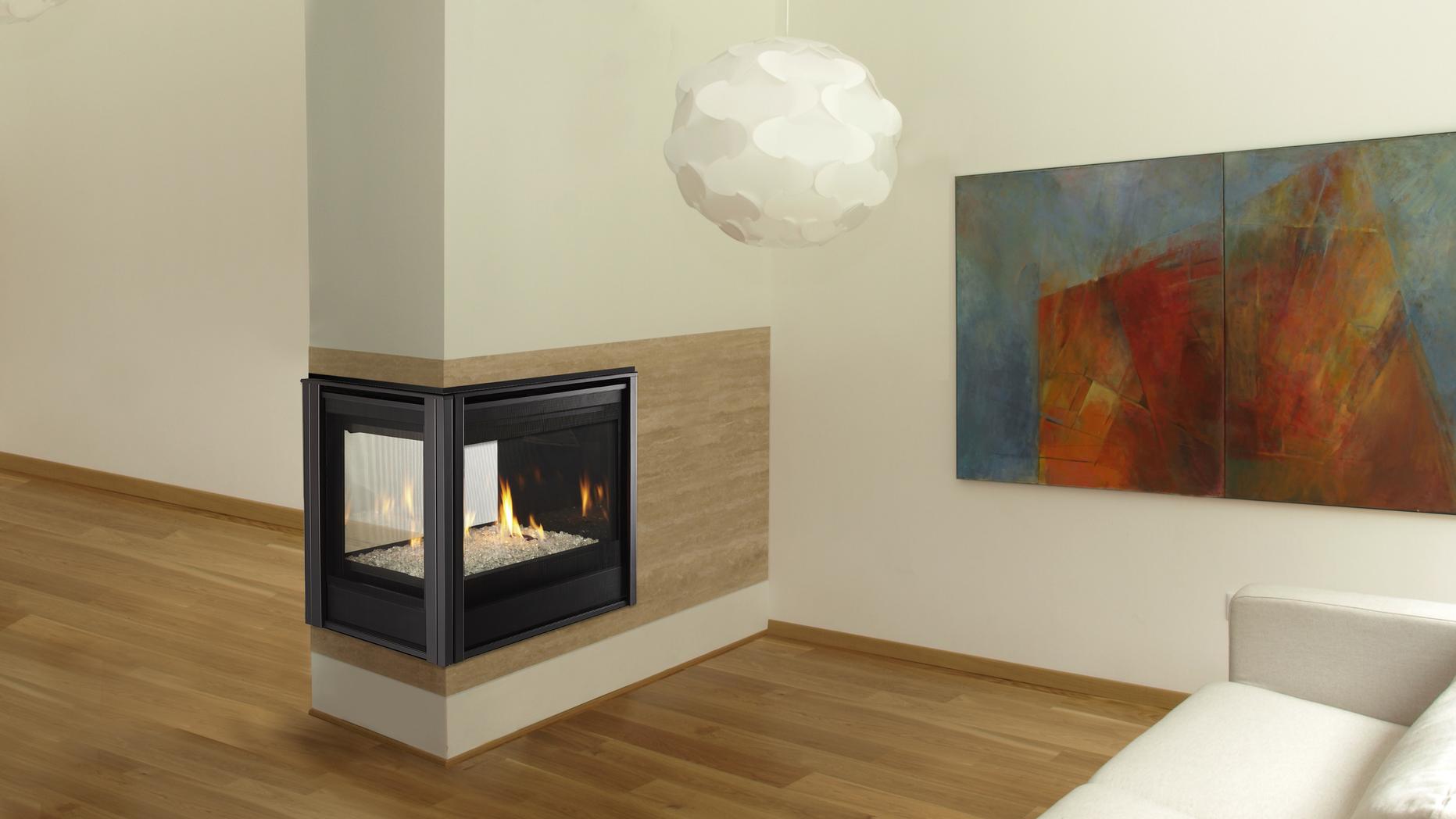 Majestic Pier 36" Traditional Multi-Sided Top/Rear Direct Vent Natural Gas Fireplace With IntelliFire Touch Ignition System
