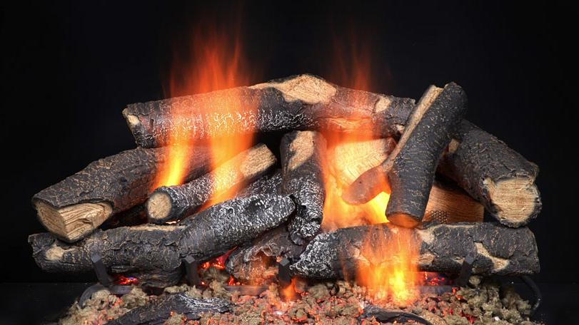 Majestic Fireside Supreme Oak 18" 12-Piece Refractory Cement Vented Gas Log Set