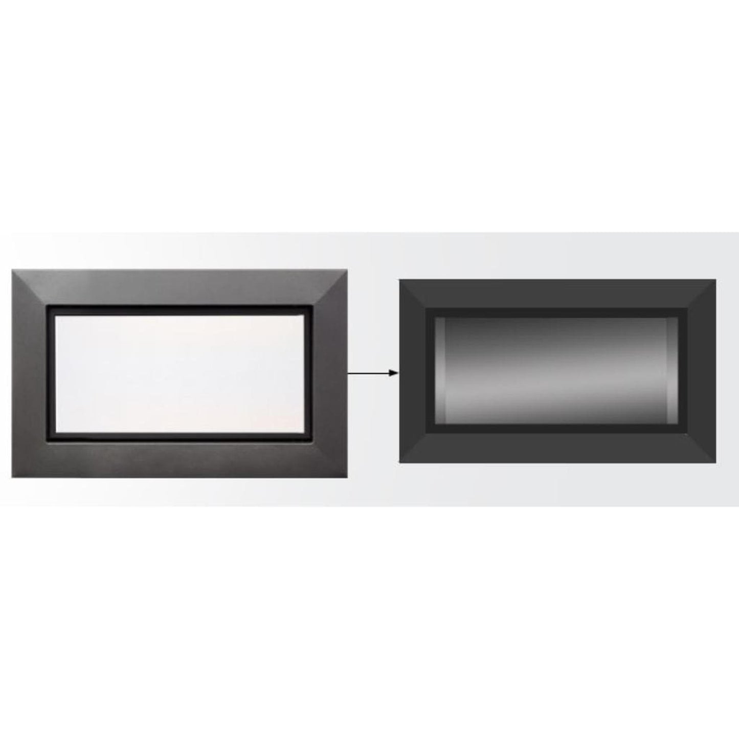 Majestic 2-Piece Black Picture Frame Front for Echelon II See-Through 48" Gas Fireplace