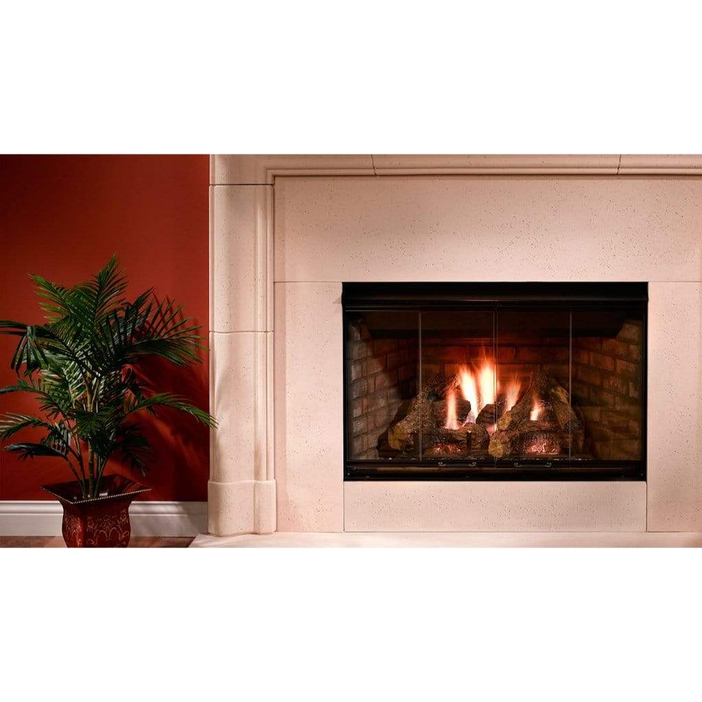 Majestic Reveal 36" Traditional Open Hearth B-Vent Natural Gas Fireplace With IntelliFire Ignition System and Traditional Refractory