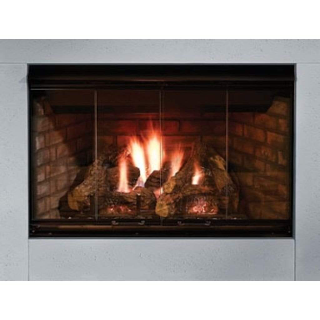 Majestic Reveal 36" Traditional Open Hearth B-Vent Natural Gas Fireplace With IntelliFire Ignition System and Traditional Refractory