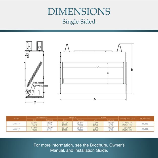Majestic Lanai 48" Linear Contemporary Outdoor Vent Free Natural Gas Fireplace With IntelliFire Ignition System