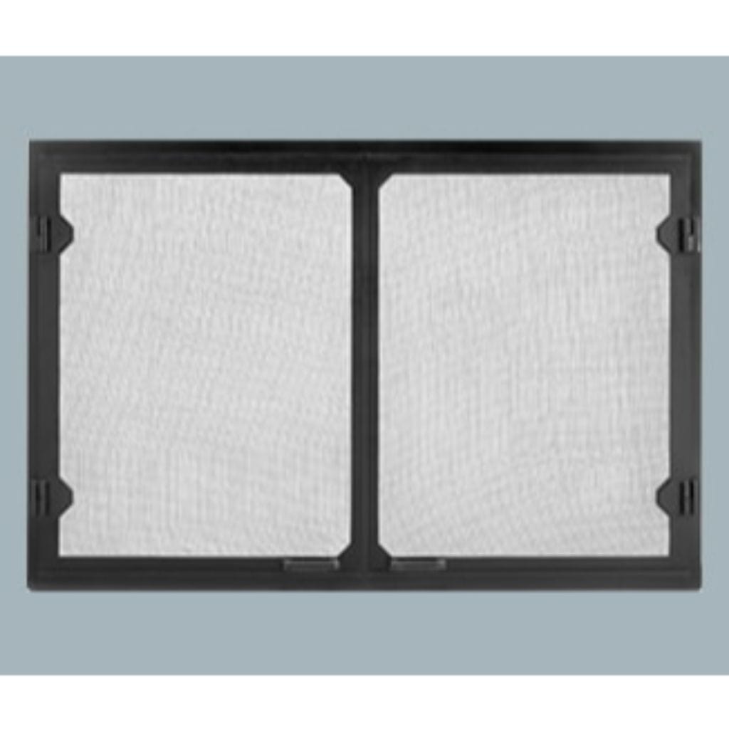 Majestic Grand Vista Black Cabinet Style Mesh Doors for Biltmore 50" Wood Burning Fireplace