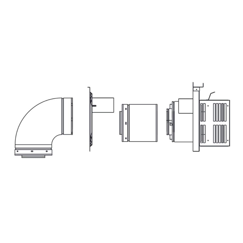 Majestic DVP Horizontal Termination Kit With Long Flue