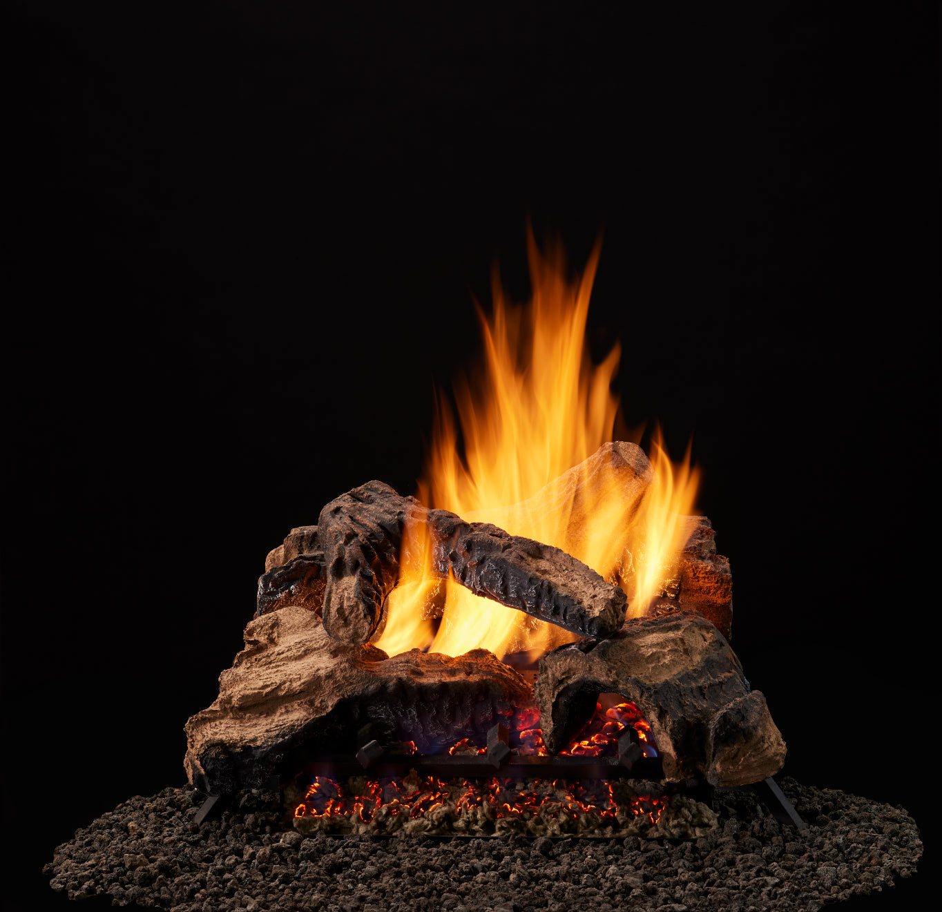 Majestic Duzy 2 18"/24" 4-Piece Fiber Ceramic Vented Gas Log Set