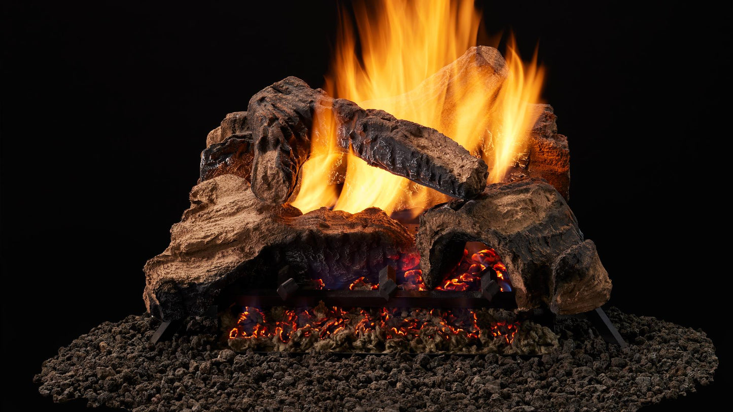 Majestic Duzy 2 18"/24" 4-Piece Fiber Ceramic Vented Gas Log Set