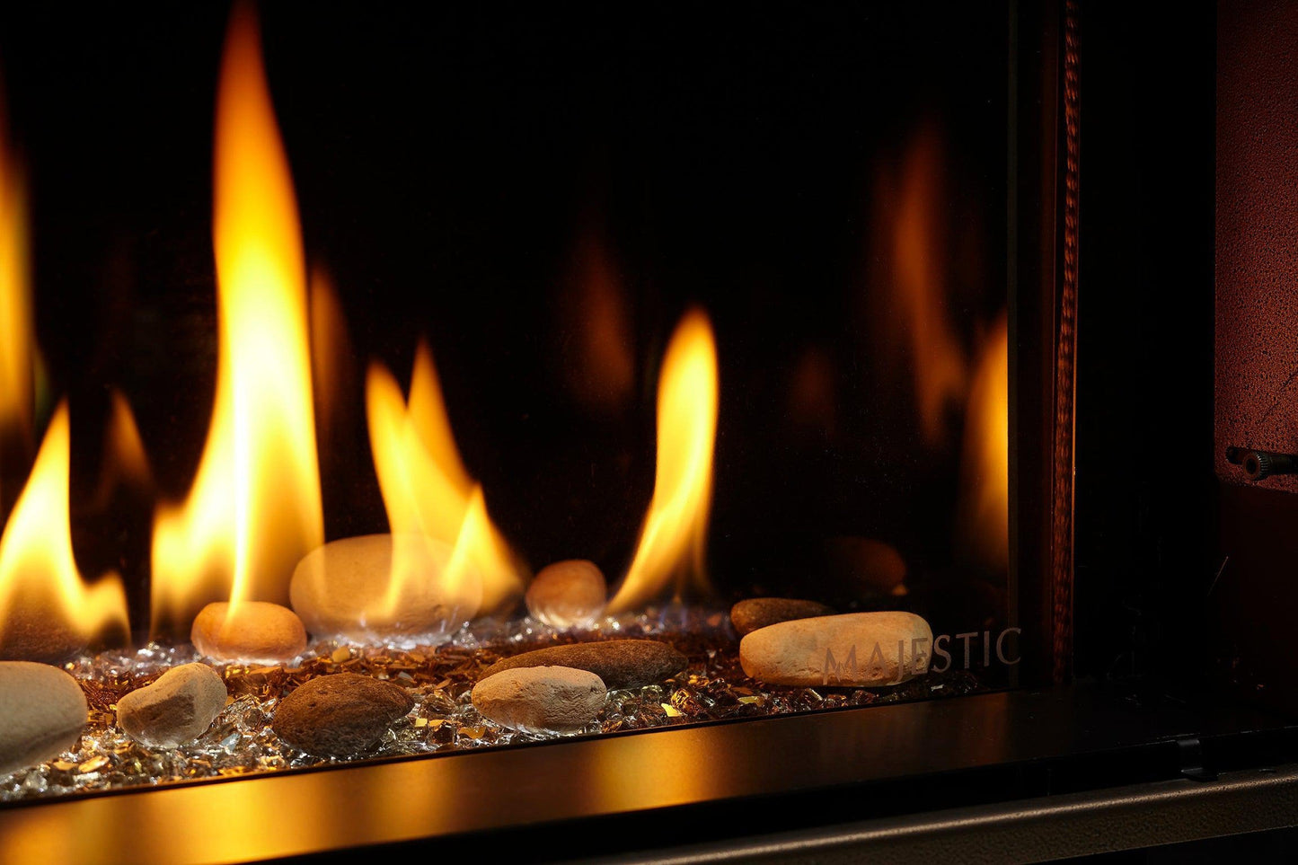 Majestic Echelon II 72" Linear Contemporary Direct Vent Natural Gas Fireplace With IntelliFire Touch Ignition System