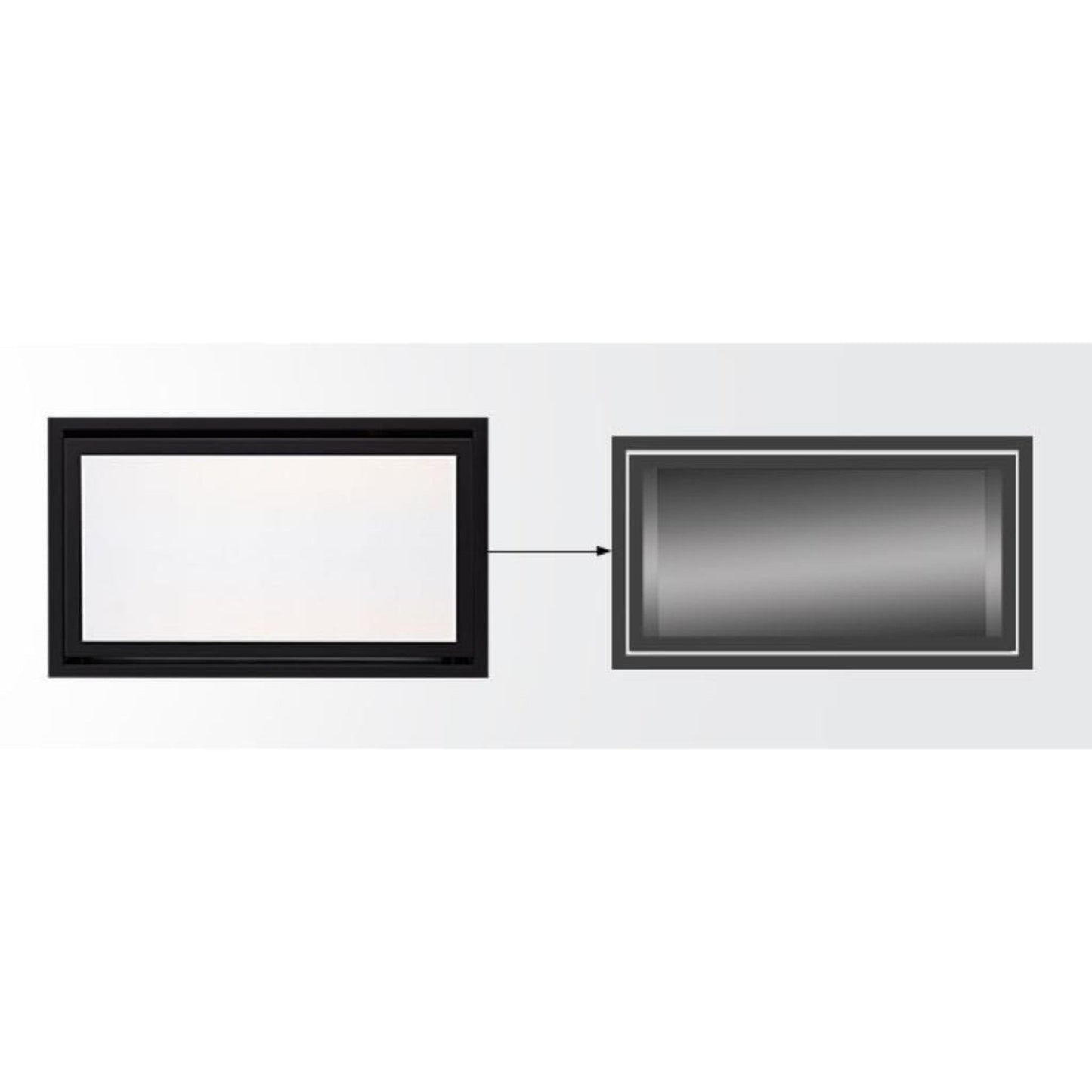 Majestic Gun Metal Clean Face Trim for Jade 42" Gas Fireplace