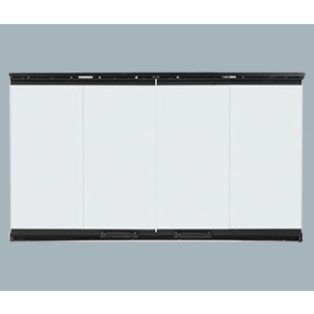 Majestic Original Bi-Fold Glass Doors With Black Trim for Royalton and Reveal 36" Fireplaces