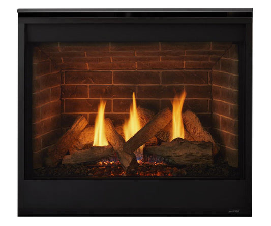 Majestic Quartz 32" Traditional Top/Rear Direct Vent Natural Gas Fireplace With IntelliFire Touch Ignition System