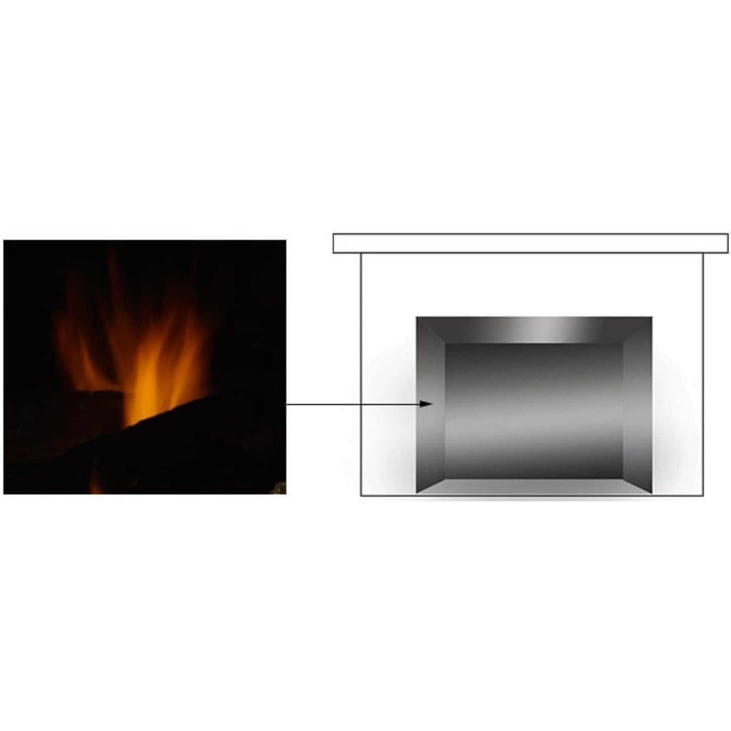 Majestic Reflective Black Traditional Glass Liner Kit for Ruby and Trilliant 25" Gas Fireplace Inserts