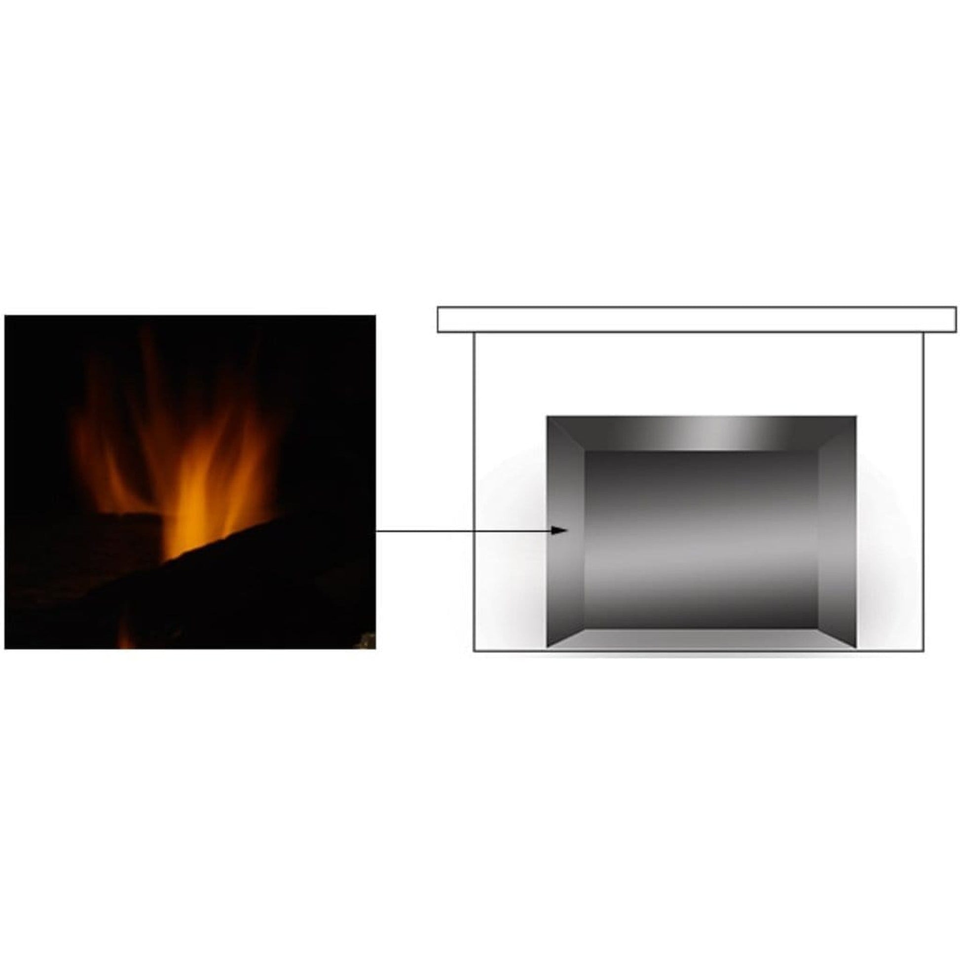 Majestic Reflective Black Traditional Glass Liner Kit for Ruby and Trilliant 25" Gas Fireplace Inserts
