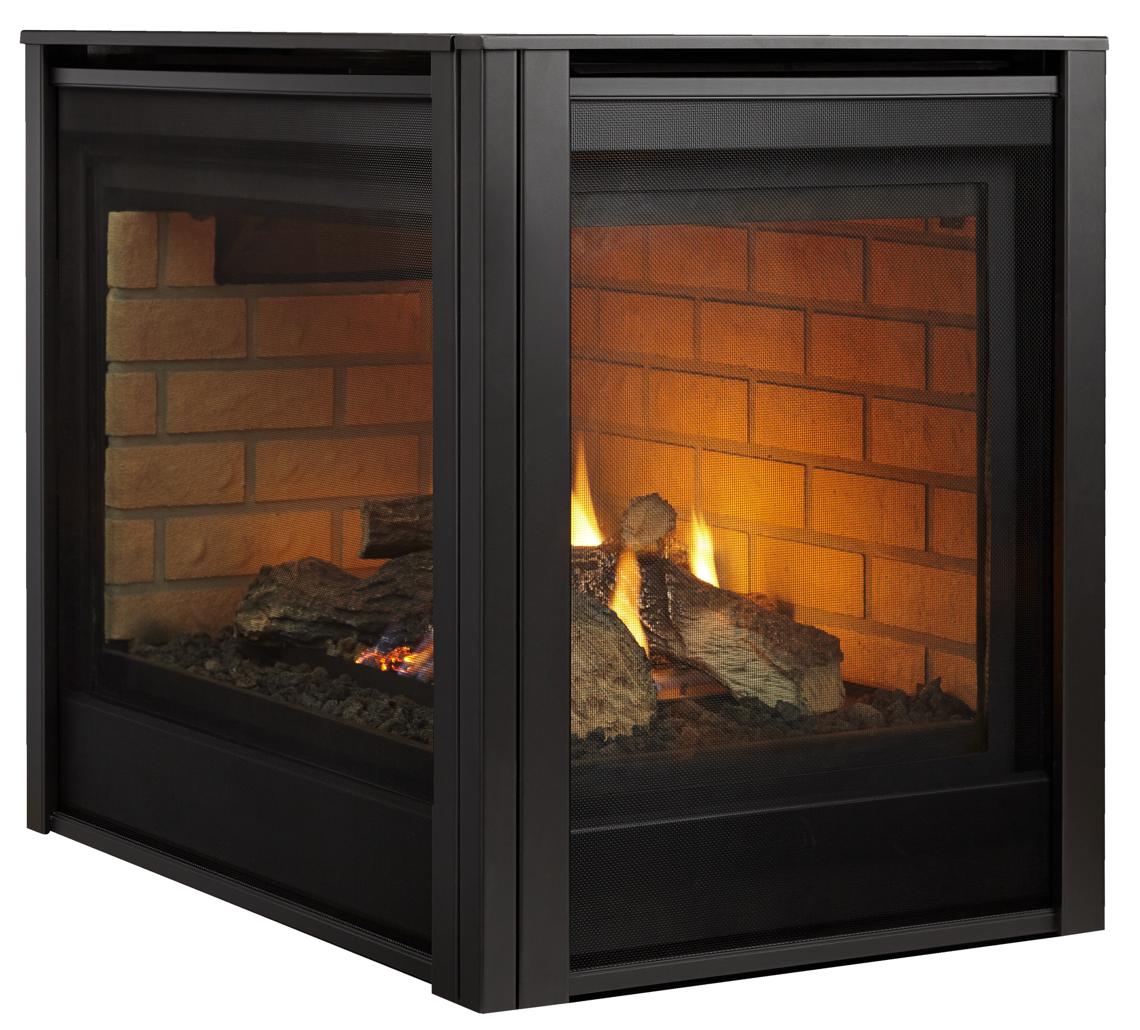 Majestic Right Corner 36" Traditional Direct Vent Natural Gas Fireplace With IntelliFire Touch Ignition System