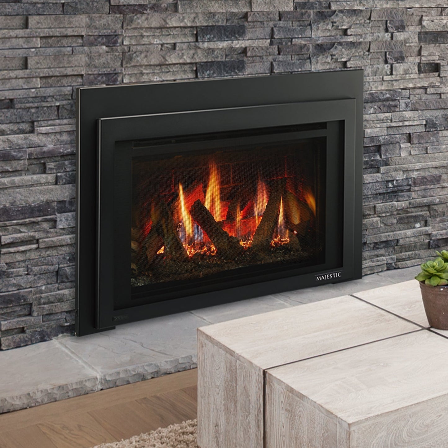 Majestic Ruby 35" Traditional Direct Vent Propane Gas Fireplace Insert With IntelliFire Touch Ignition System