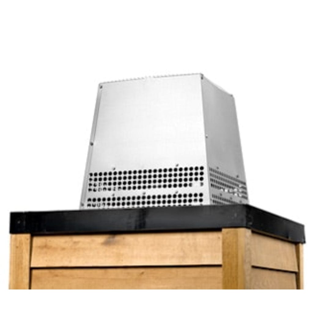 Majestic Painted Black Trapezoid Vertical Venting Wood Termination Cap for SL300 Series Pipe