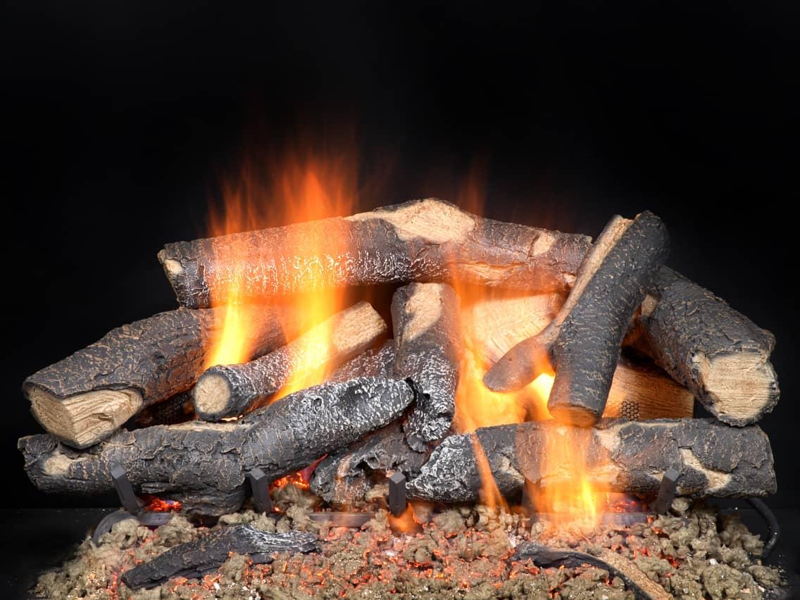 Majestic Fireside Supreme Oak 18" 12-Piece Refractory Cement Vented Gas Log Set