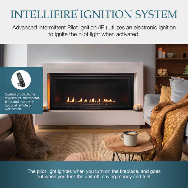 Majestic DVLinear 36" Linear Contemporary Direct Vent Natural Gas Fireplace With IntelliFire Ignition System