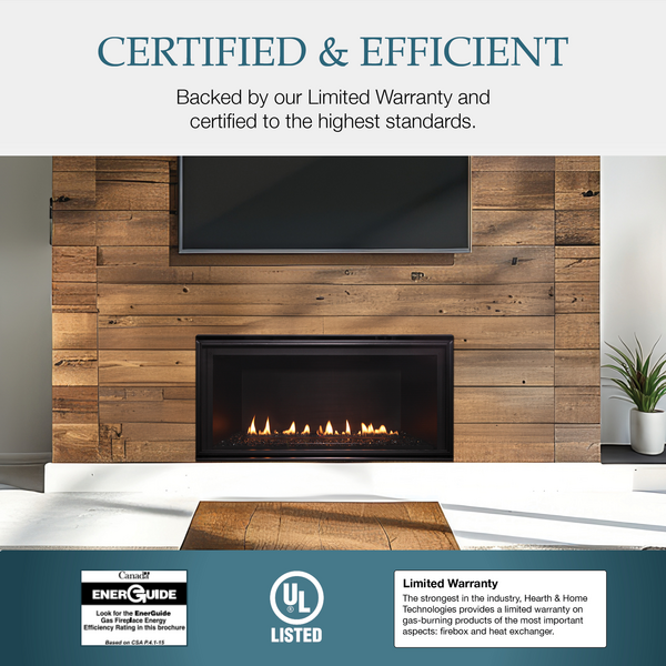 Majestic DVLinear 36" Linear Contemporary Direct Vent Natural Gas Fireplace With IntelliFire Ignition System