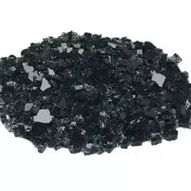 12 Lbs. Onyx Reflective Crushed Fire Glass Media