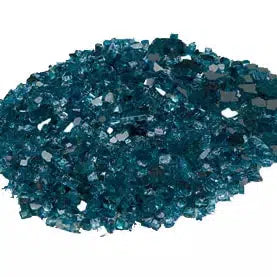 12 Lbs. Sapphire Reflective Crushed Fire Glass Media