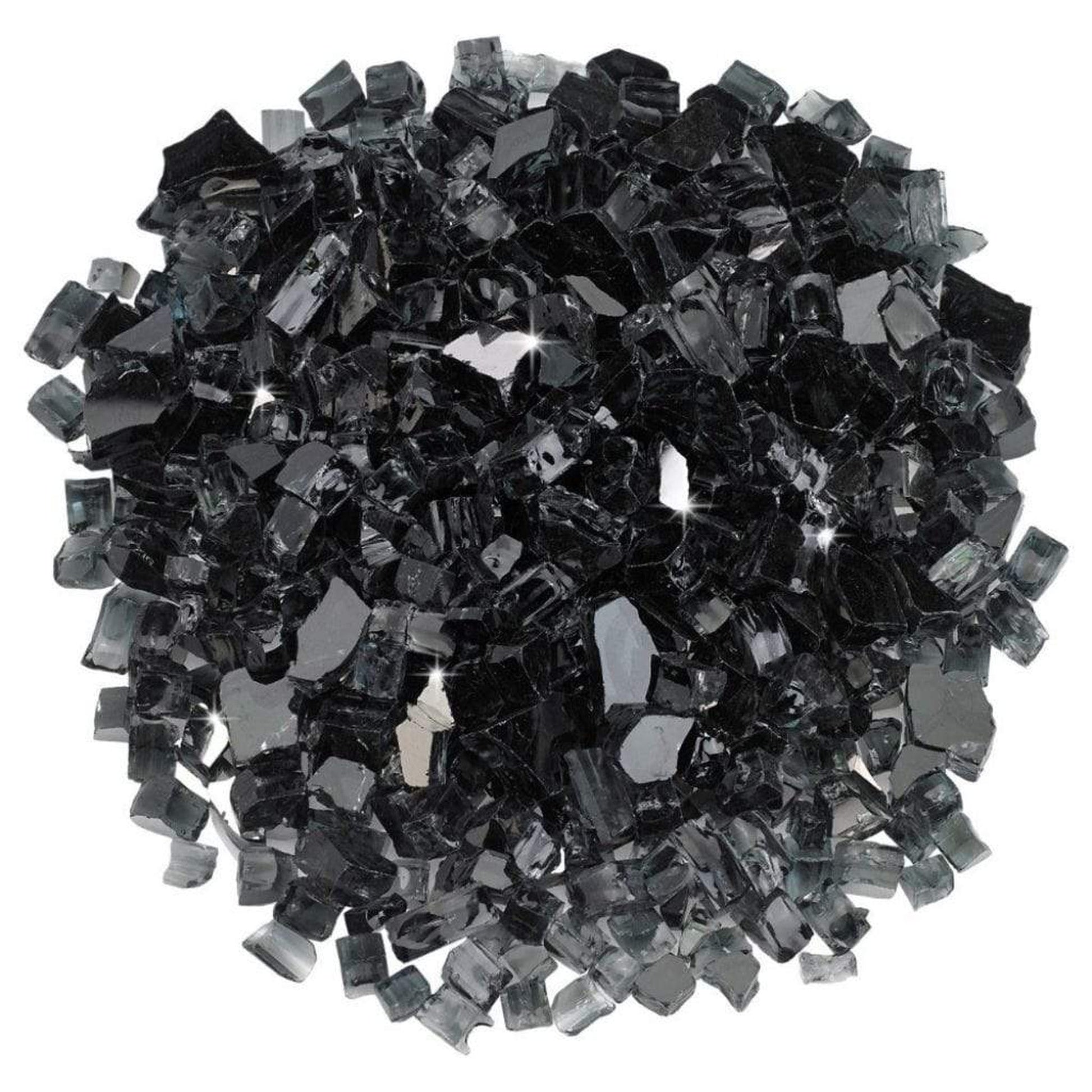 18 Lbs. Onyx Reflective Crushed Fire Glass Media