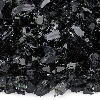 18 Lbs. Onyx Reflective Crushed Fire Glass Media