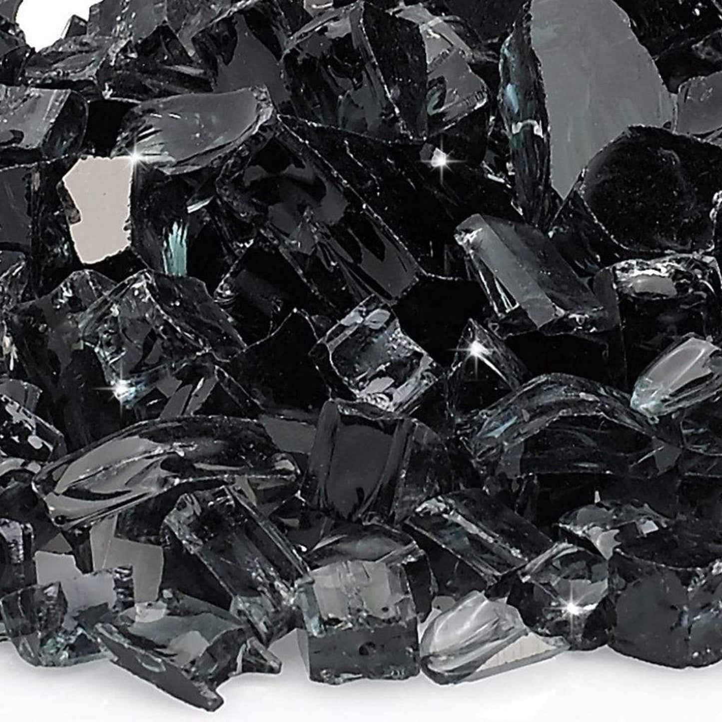 18 Lbs. Onyx Reflective Crushed Fire Glass Media