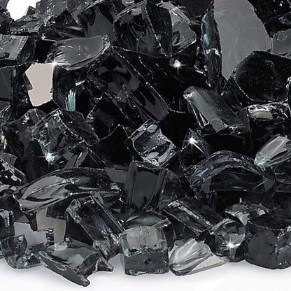18 Lbs. Onyx Reflective Crushed Fire Glass Media