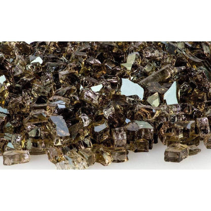21 Lbs. Bronze Reflective Crushed Fire Glass Media