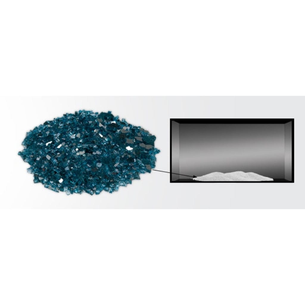 9 Lbs. Sapphire Reflective Crushed Fire Glass Media