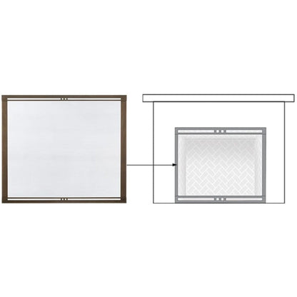 Majestic 2-Piece New Bronze Firescreen Fronts for Marquis II See-Through 42" Gas Fireplace
