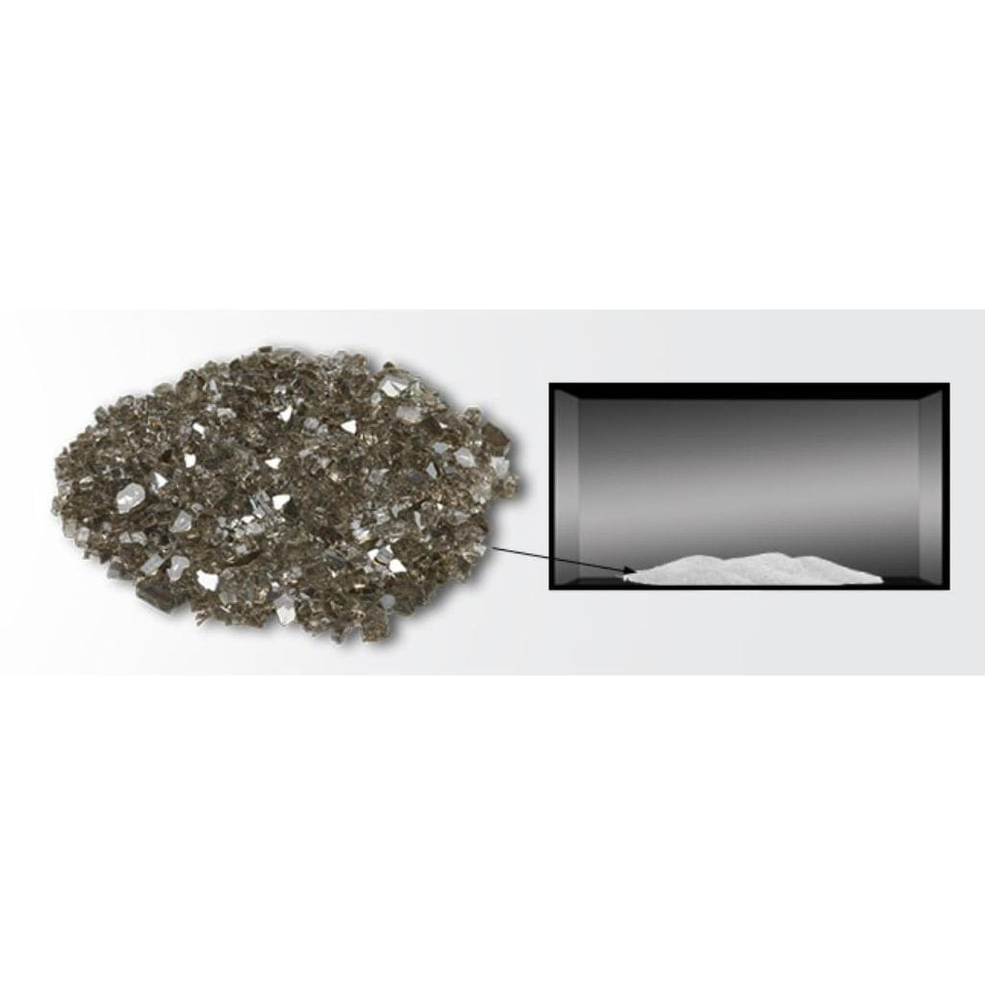 Majestic 21 Lbs. Bronze Reflective Crushed Fire Glass Media