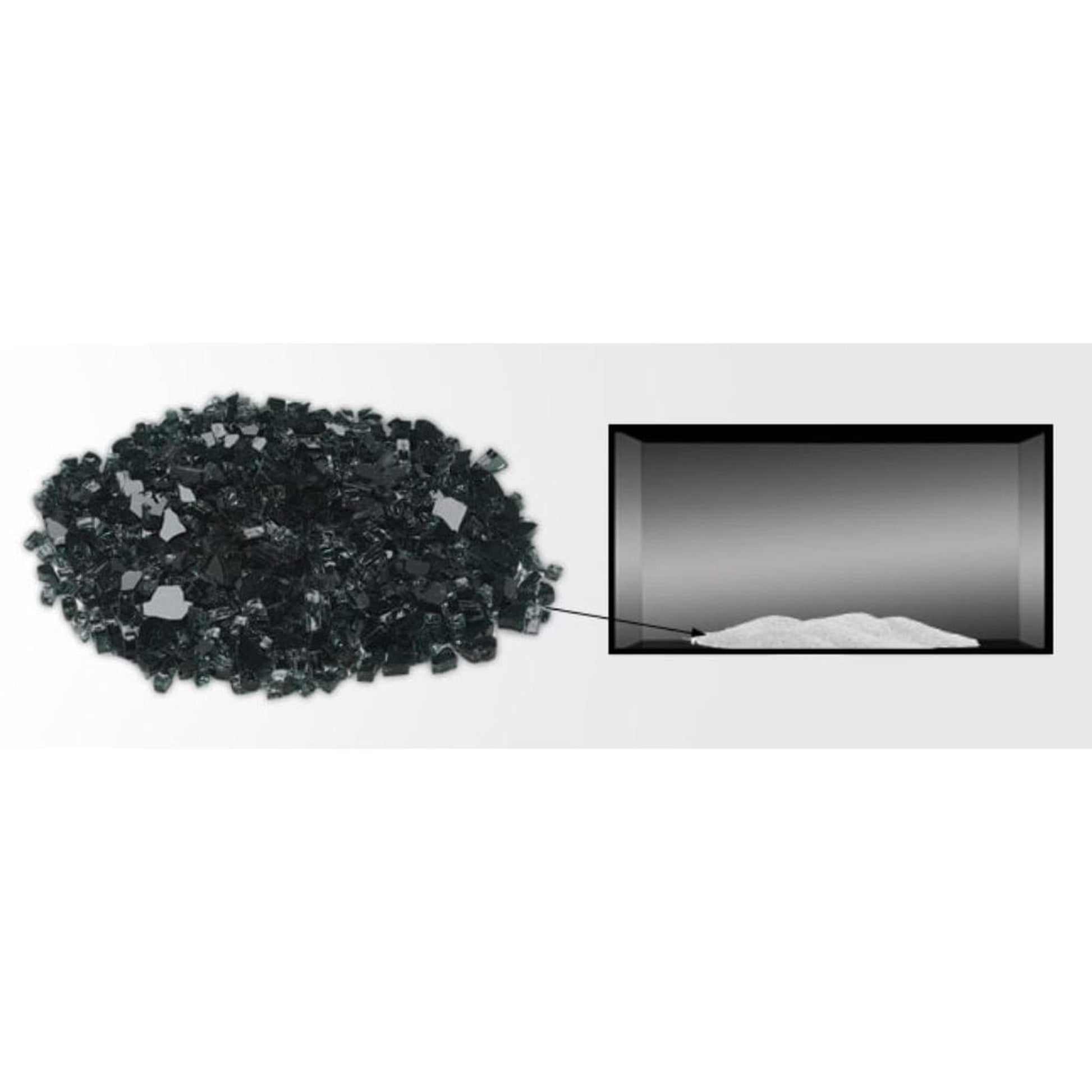 Majestic 21 Lbs. Onyx Reflective Crushed Fire Glass Media