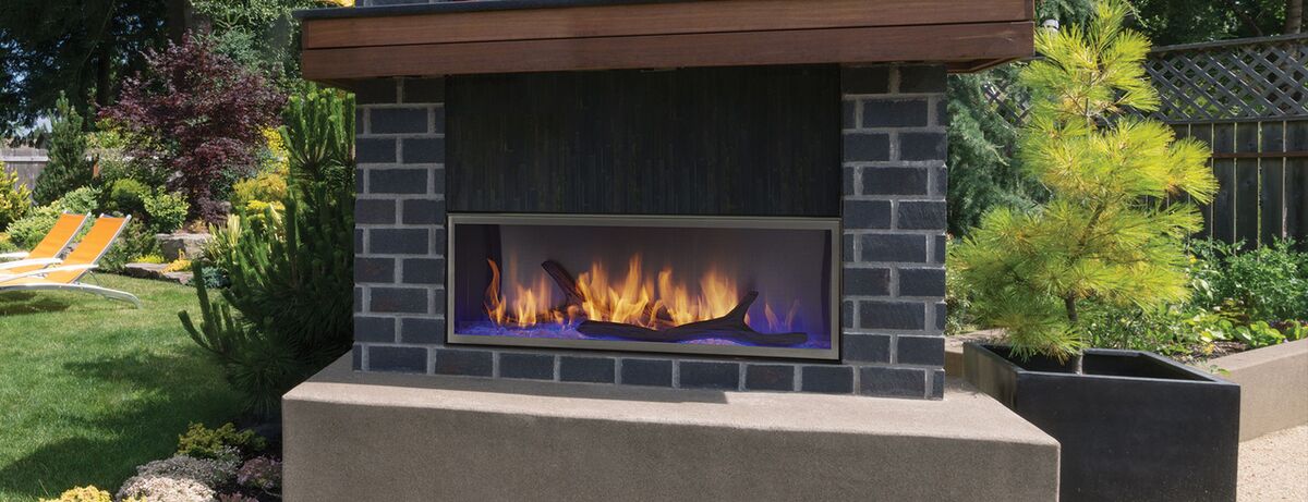 Majestic 48" Lanai Contemporary Outdoor Linear Vent Free Gas Fireplace with IntelliFire Plus Ignition System