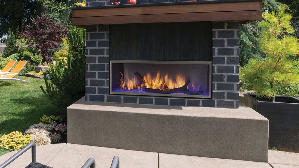 Majestic 48" Lanai Contemporary Outdoor Linear Vent Free Gas Fireplace with IntelliFire Plus Ignition System