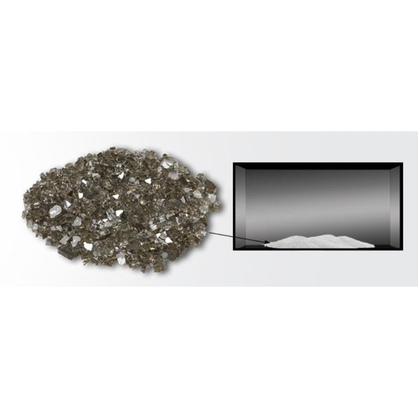Majestic 6 Lbs. Bronze Reflective Crushed Fire Glass Media
