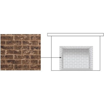 Majestic Tavern Brown Traditional Brick Interior Panels for Marquis II 42" Gas Fireplace