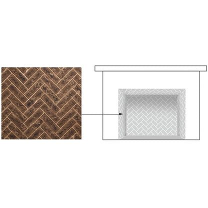Majestic Tavern Brown Herringbone Brick Interior Panels for Marquis II 42" Gas Fireplace