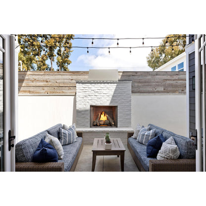Majestic Courtyard 36" Traditional Outdoor Vent-Free Natural Gas Fireplace With Traditional Stacked Concrete Refractory and IntelliFire Ignition System
