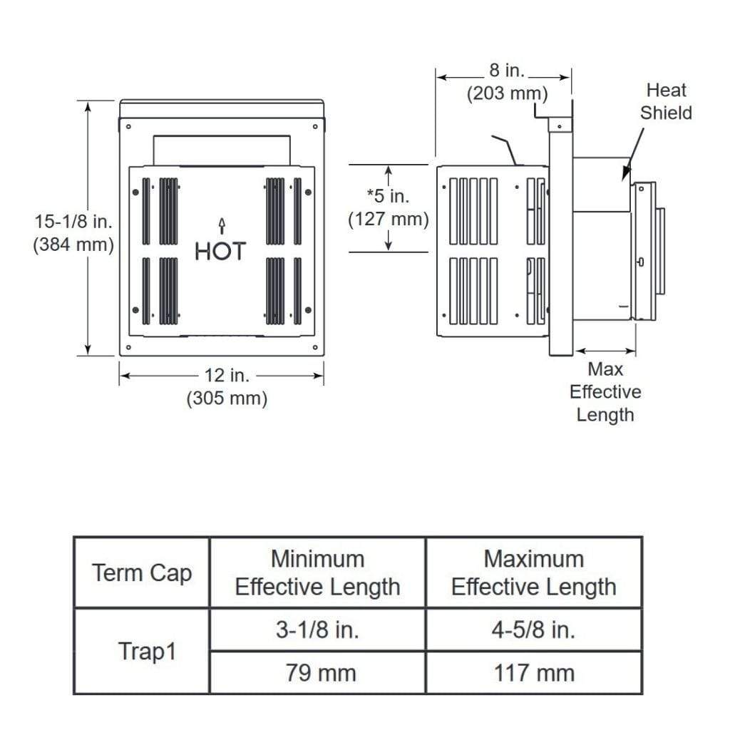 Majestic DVP-TRAP1 Horizontal Termination Cap