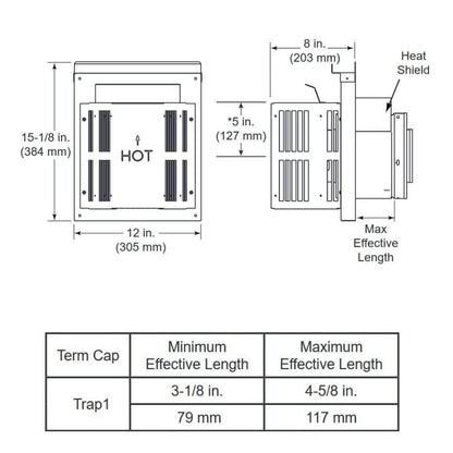 Majestic DVP-TRAP1 Horizontal Termination Cap