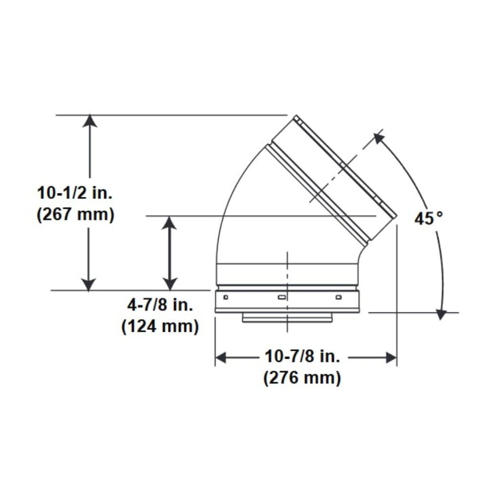 Majestic DVP45 45 Degree Elbow