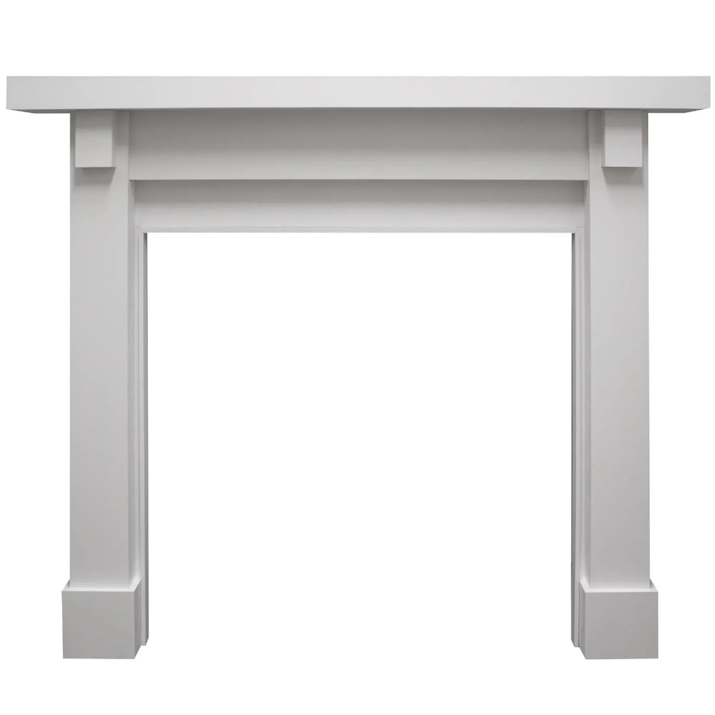 Majestic Design Series Battlefield B 48" Primed MDF Rustic Style Flush Wood Fireplace Mantel With Custom New Gray Stain Color