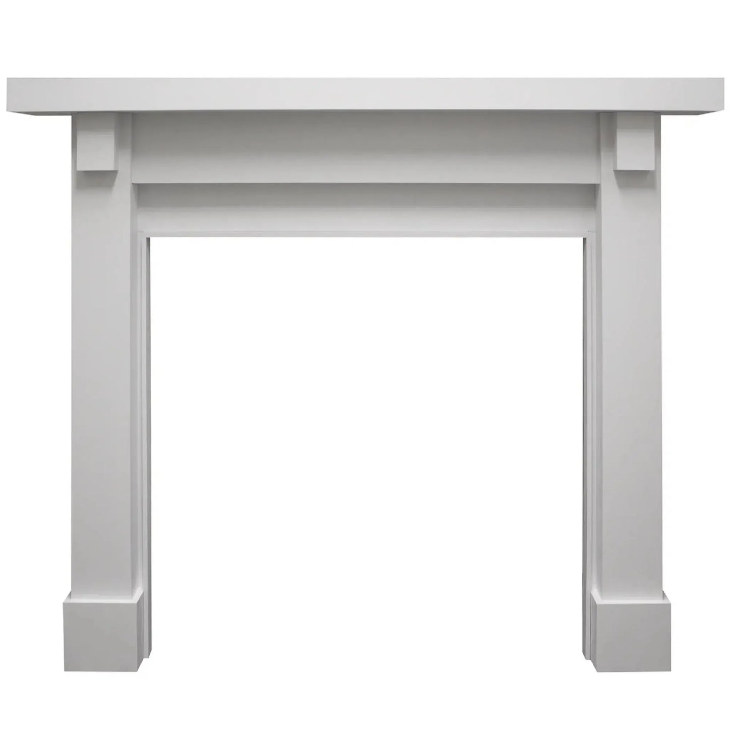 Majestic Design Series Battlefield C 53" Primed MDF Rustic Style Flush Wood Fireplace Mantel With Custom New Gray Stain Color
