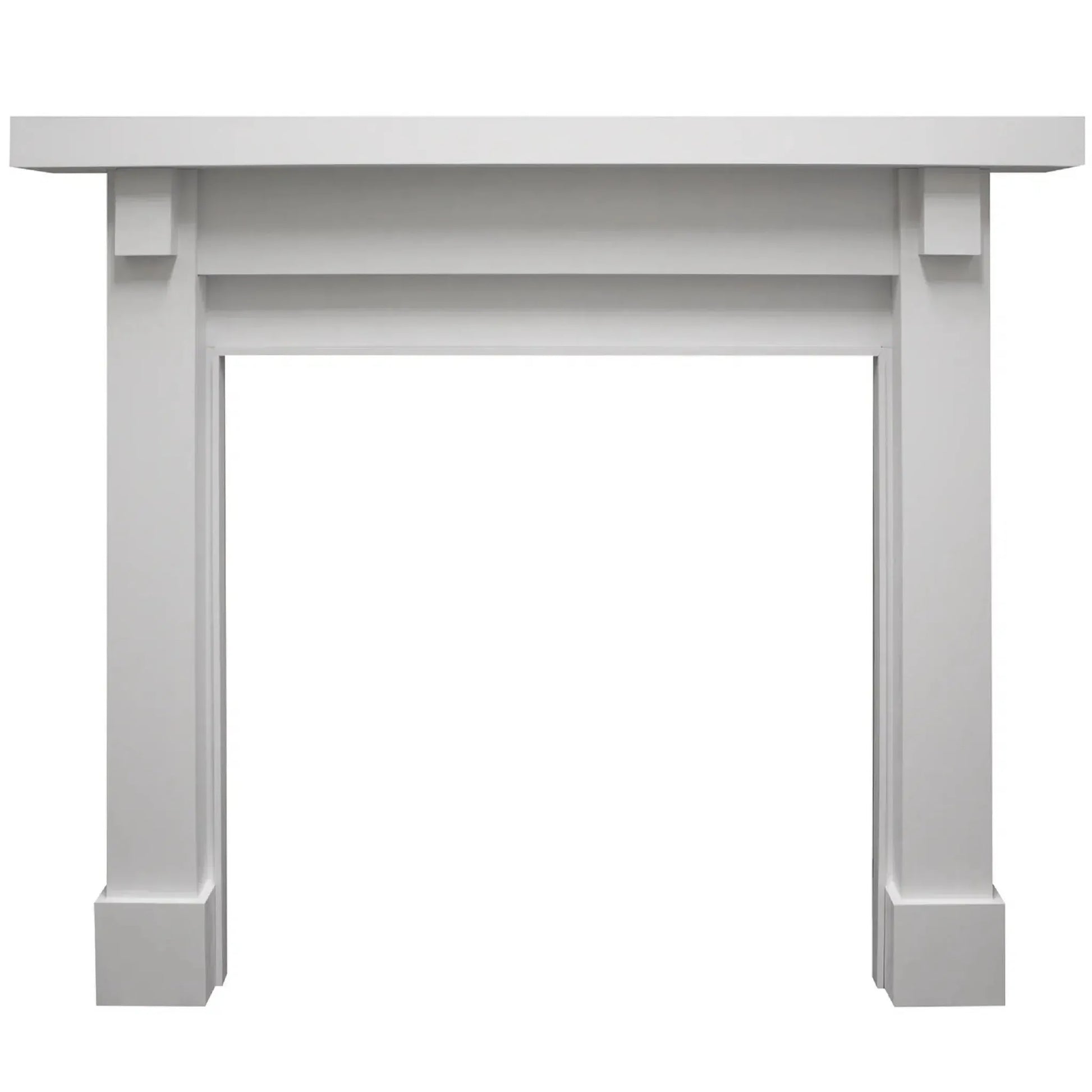 Majestic Design Series Battlefield C 53" Primed MDF Rustic Style Flush Wood Fireplace Mantel With Custom New Gray Stain Color