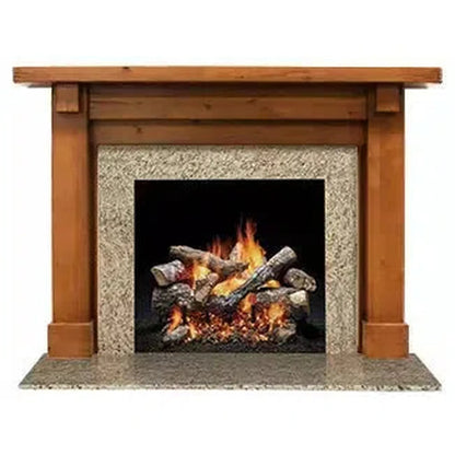 Majestic Design Series Battlefield C 53" Primed MDF Rustic Style Flush Wood Fireplace Mantel With Custom New Gray Stain Color