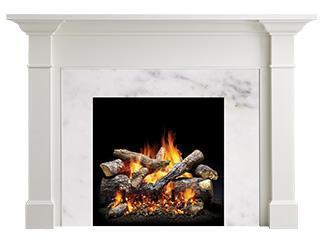 Majestic Design Series Malone C 53" Primed MDF Traditional Style Flush Wood Fireplace Mantel With Custom New Gray Stain Color
