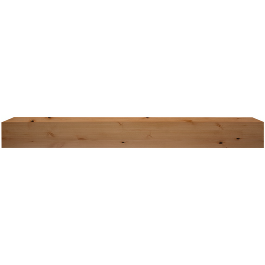 Majestic Design Series Ozark 72" Unfinished Distressed Knotty Alder Transitional Style Wood Mantel Shelf With Custom New Gray Stain Color